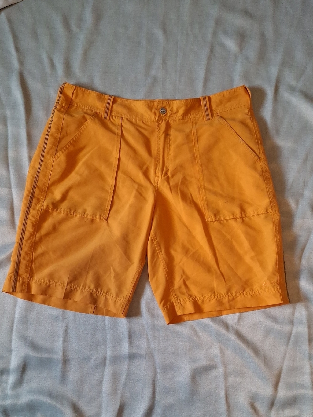 💥3/$20💥 Crocs Mens Orange Board Shorts Swim Trunks Mesh Pockets Sz 38W